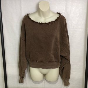 Free people brown sweatshirt
